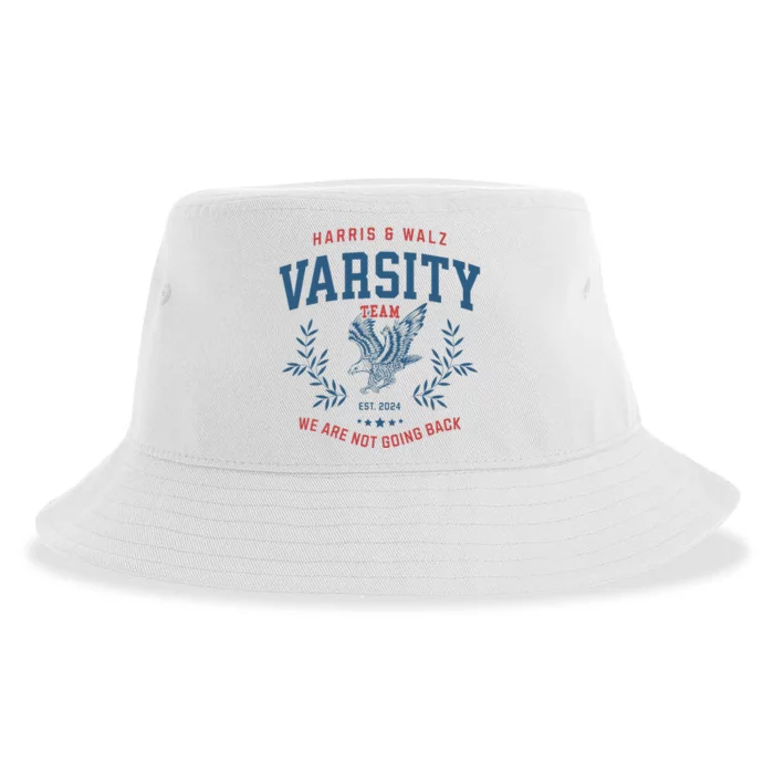 Varsity Team Harris Walz 2024 Election Kamala Tim Waltz Sustainable Bucket Hat