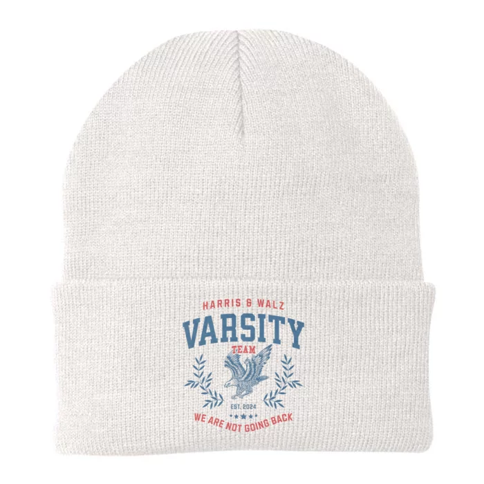 Varsity Team Harris Walz 2024 Election Kamala Tim Waltz Knit Cap Winter Beanie