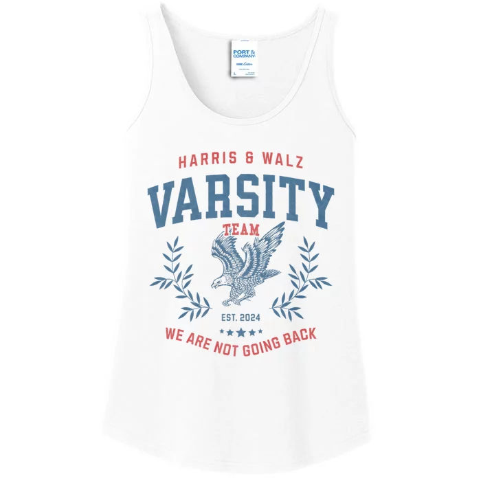 Varsity Team Harris Walz 2024 Election Kamala Tim Waltz Ladies Essential Tank