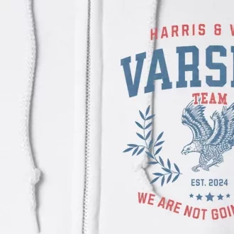 Varsity Team Harris Walz 2024 Election Kamala Tim Waltz Full Zip Hoodie