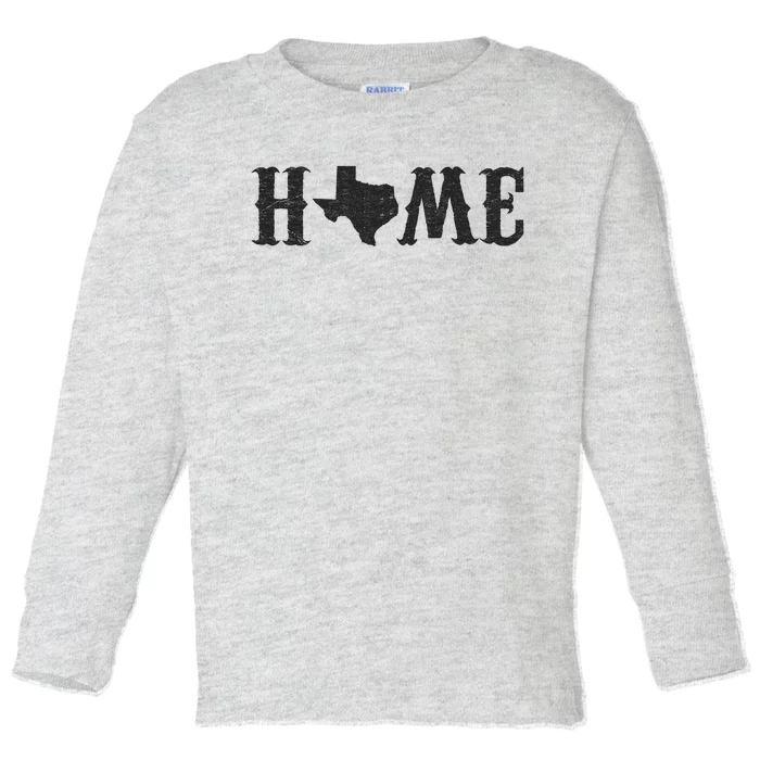 Vintage Texas Home Logo Toddler Long Sleeve Shirt