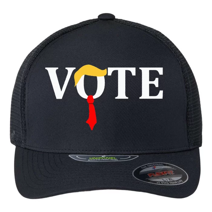 Vote Trump Hair Tie Flexfit Unipanel Trucker Cap