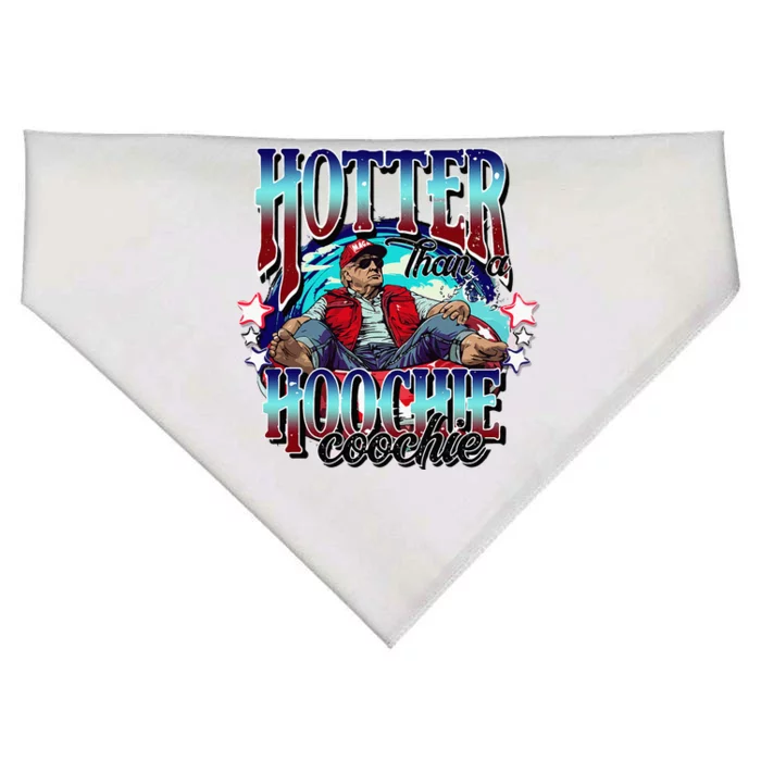 Viral Trump Hotter Than A Hoochie Coochie Trump Summer Vibes USA-Made Doggie Bandana