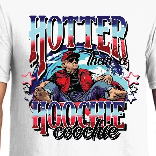 Viral Trump Hotter Than A Hoochie Coochie Donald Trump Summer Vibe Pajama Set