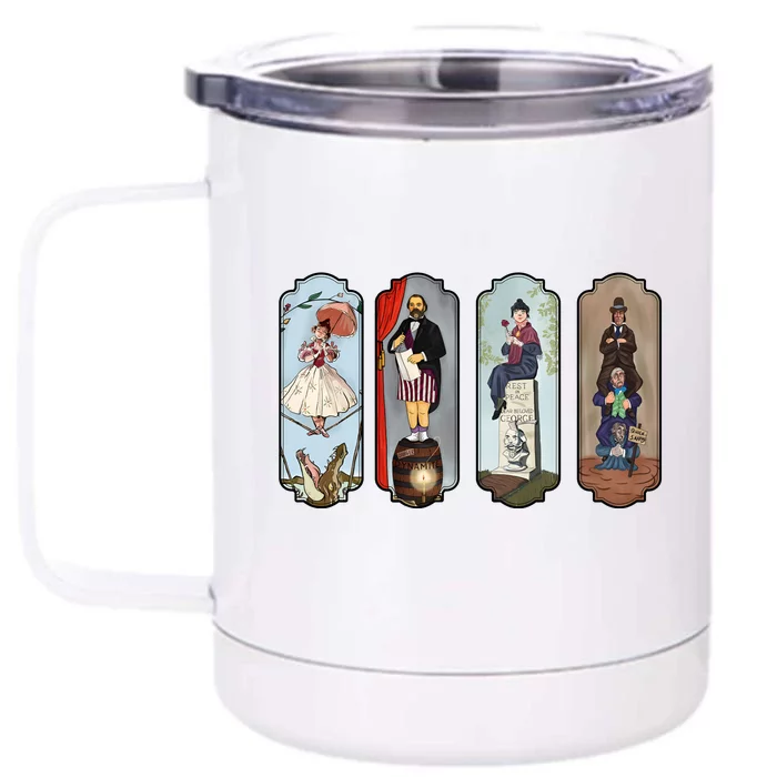 Vintage The Haunted Mansion Halloween For Fan Lover Front & Back 12oz Stainless Steel Tumbler Cup