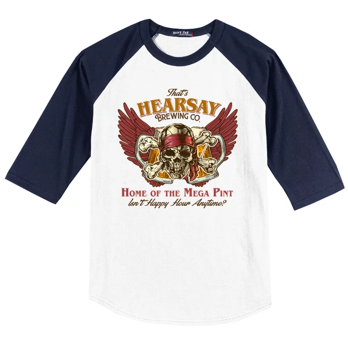 Vintage That's Hearsay Brewing Co Pirate Beer Baseball Sleeve Shirt