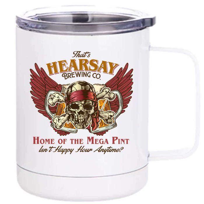 Vintage That's Hearsay Brewing Co Pirate Beer Front & Back 12oz Stainless Steel Tumbler Cup