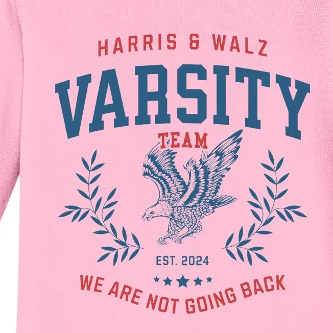 Varsity Team Harris Walz 2024 Baby Long Sleeve Bodysuit