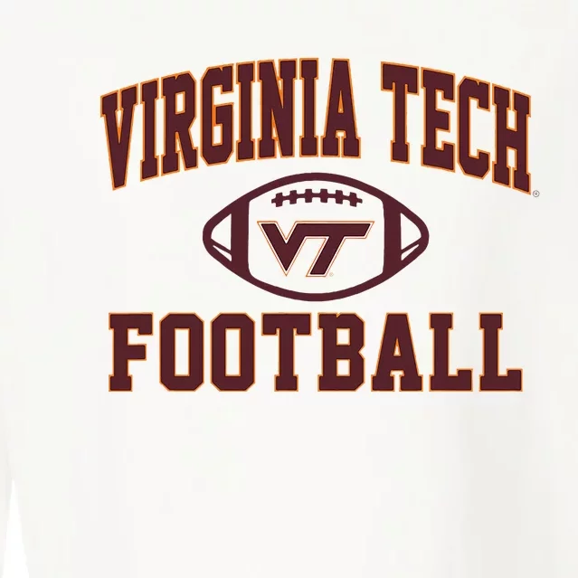 V.I.R.G.I.N.I.A Tech Hokies Arch Football White Cropped Pullover Crew