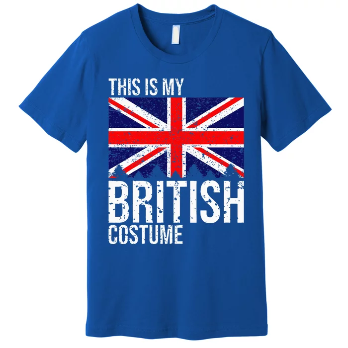 Vintage This Is My British Flag Costume For Halloween Premium T-Shirt