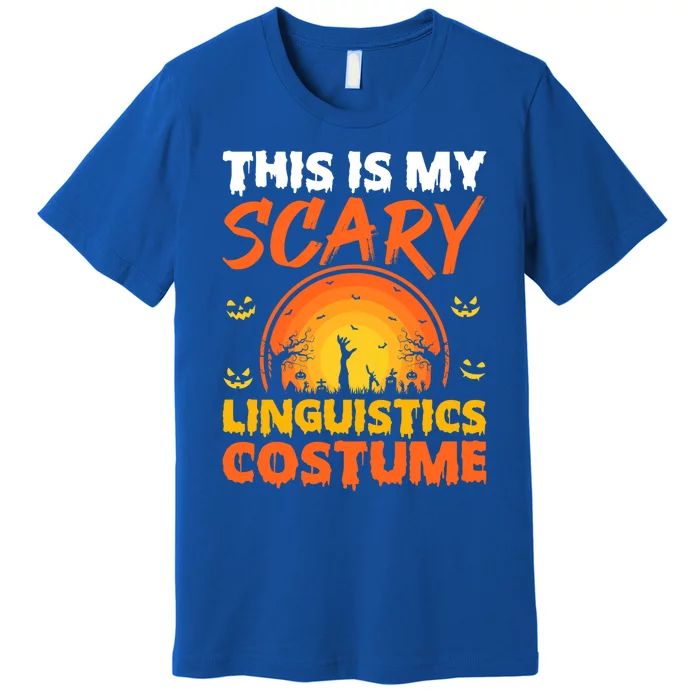 Vintage This Is My Scary Linguistics Costume Halloween Gift Premium T-Shirt