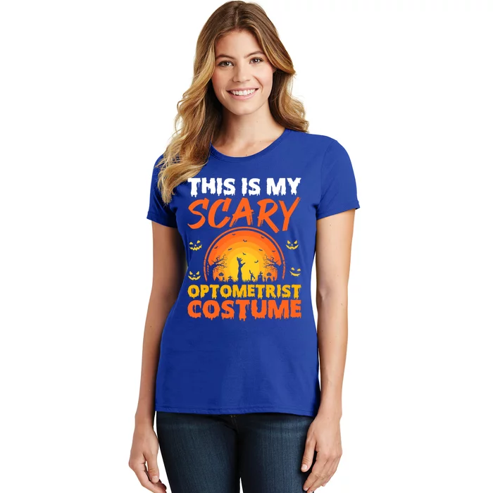 Vintage This Is My Scary Optometrist Costume Halloween Gift Women's T-Shirt