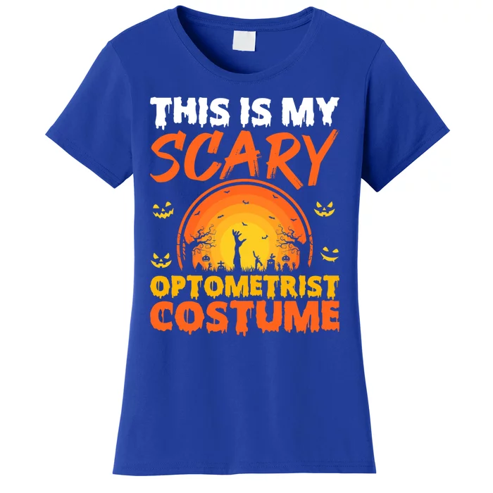 Vintage This Is My Scary Optometrist Costume Halloween Gift Women's T-Shirt