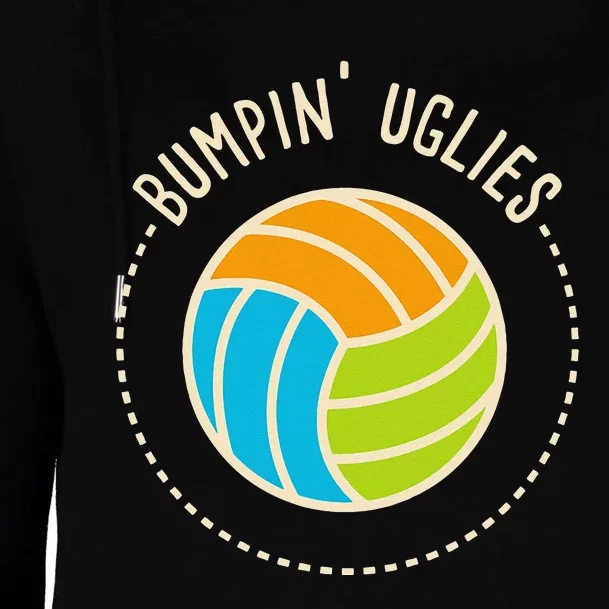 Volleyball Team I Bumpin Uglies I Beach Volleyball Womens Funnel Neck Pullover Hood