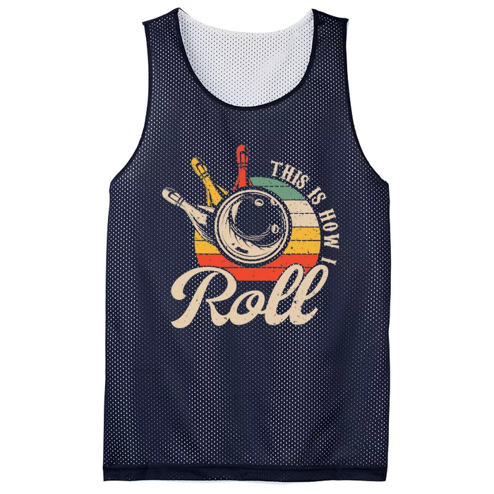 Vintage This Is How I Roll Bowling Players Tee Bowler Mesh Reversible Basketball Jersey Tank