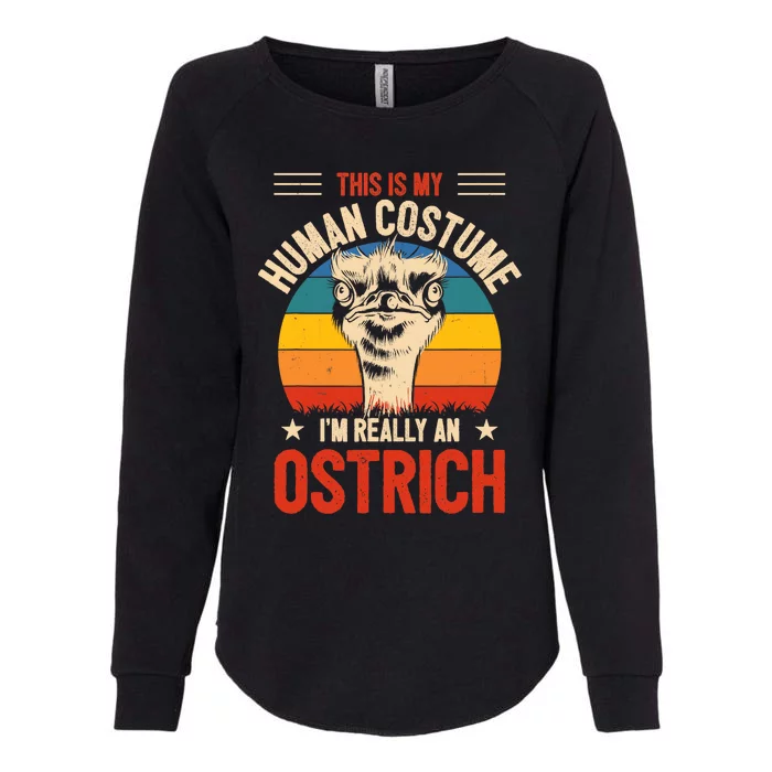 Vintage This Is My Human Costume IM Really An Ostrich Retro Womens California Wash Sweatshirt