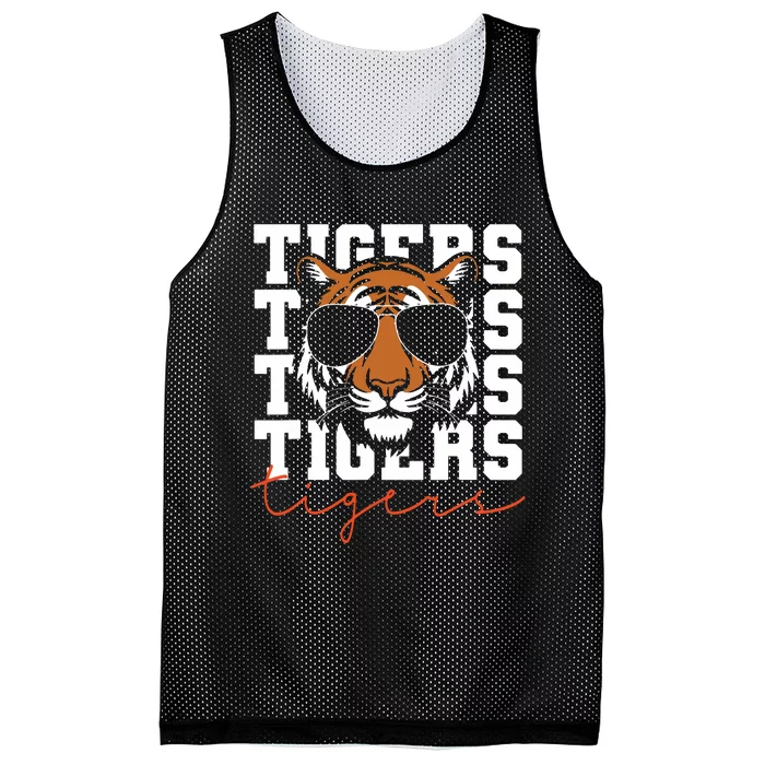 Vintage Tigers Inspirational Athletic Name Design Gift Mesh Reversible Basketball Jersey Tank