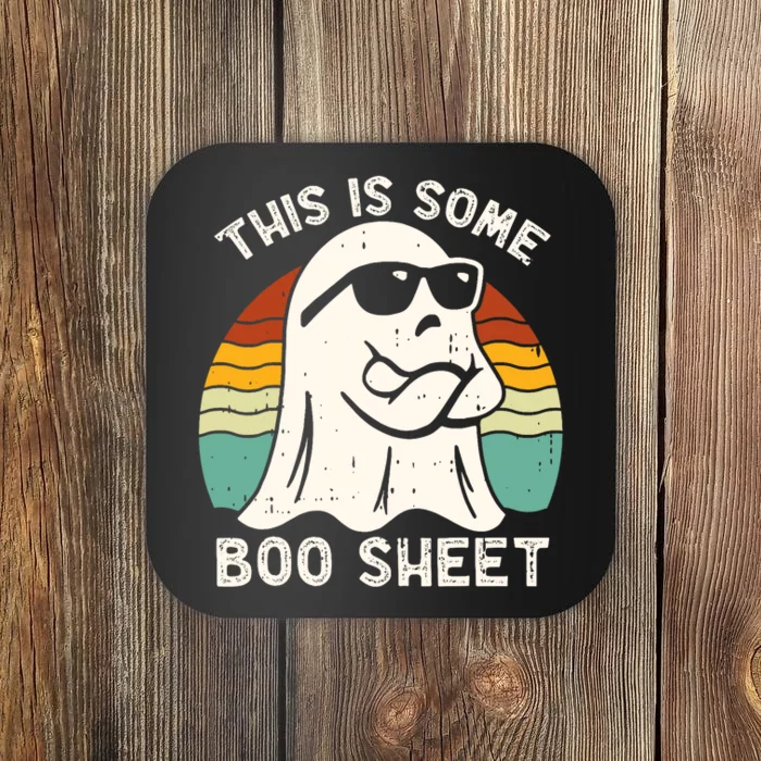 Vintage This Is Some Boo Sheet Cool Ghost Funny Halloween Costume Coaster