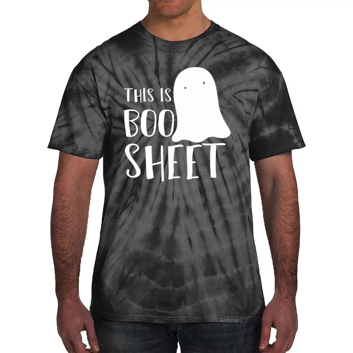 Vintage This Is Boo Sheet Ghost Retro Halloween Costume Tie-Dye T-Shirt