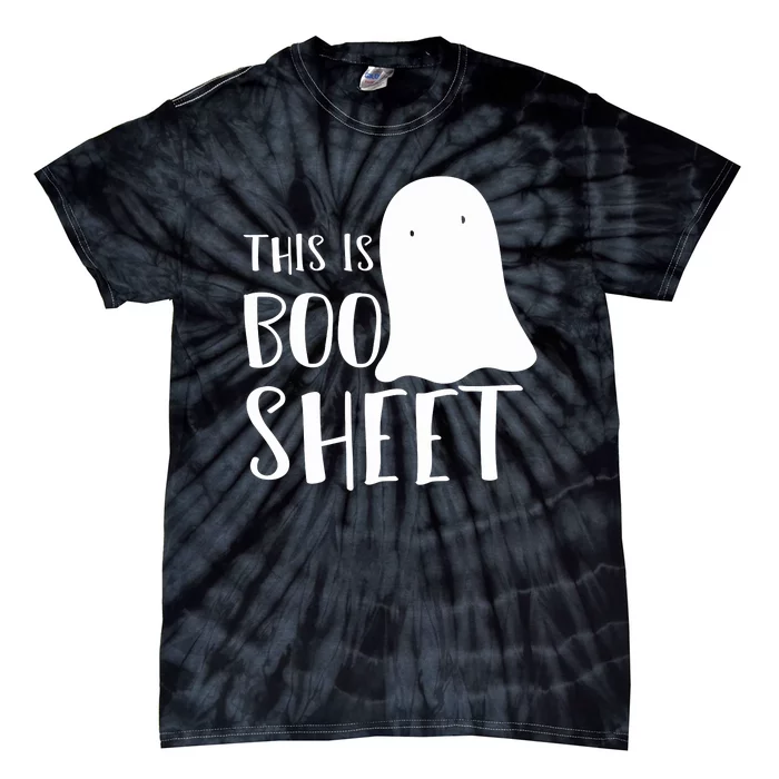 Vintage This Is Boo Sheet Ghost Retro Halloween Costume Tie-Dye T-Shirt