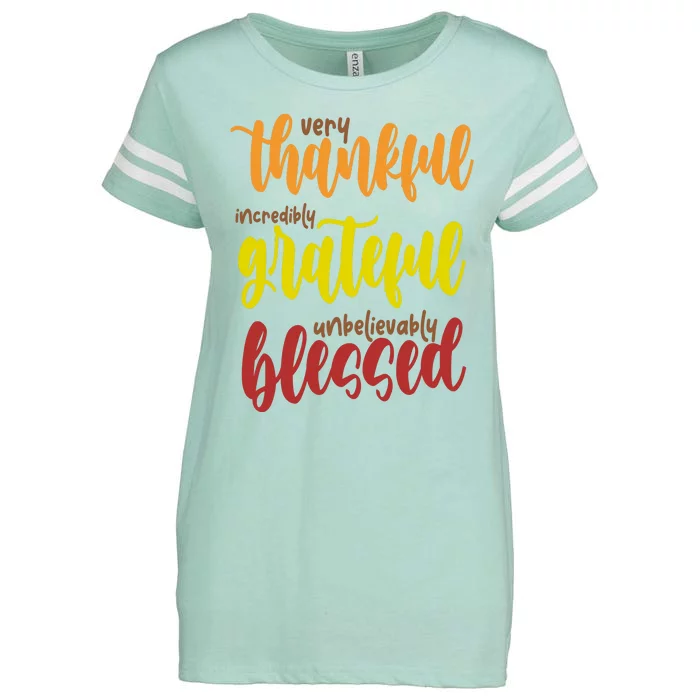 Very Thankful Incredibly Grateful Unbelievably Blessed Enza Ladies Jersey Football T-Shirt