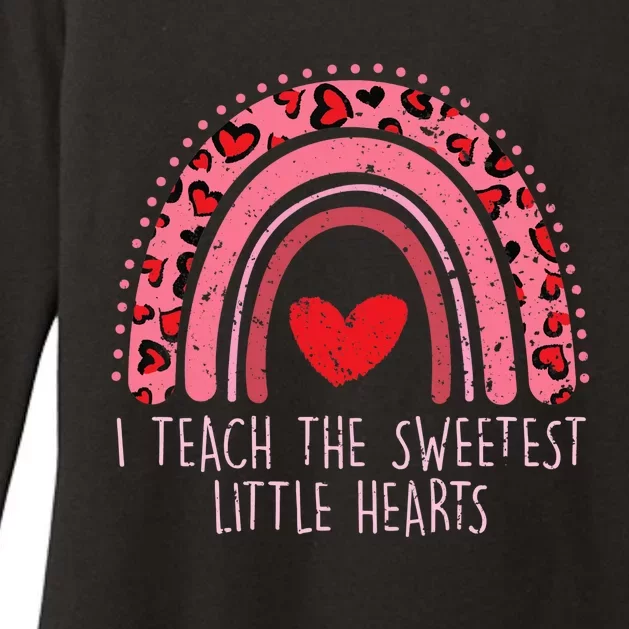 Valentines Teacher I Teach The Sweetest Little Hearts Womens CVC Long Sleeve Shirt