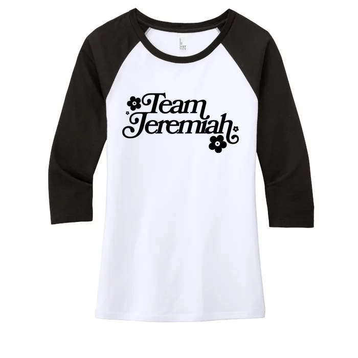 Vintage Team Jeremiah Logo Women's Tri-Blend 3/4-Sleeve Raglan Shirt