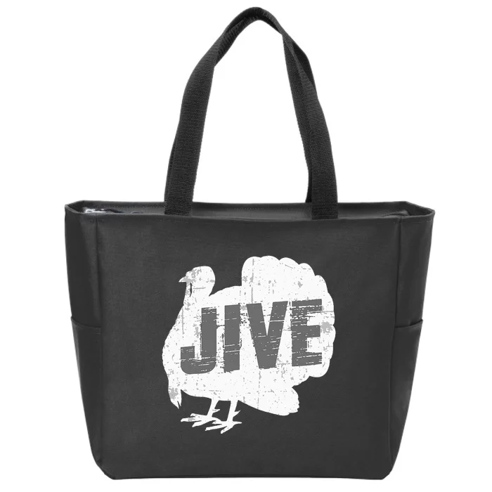 Vintage Turkey Jive Thanksgiving Musician African Zip Tote Bag