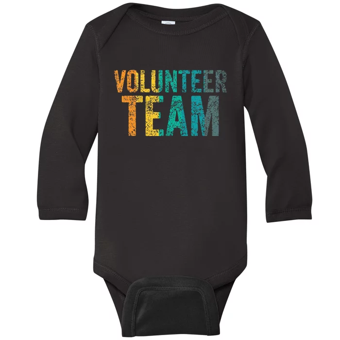 Volunteer Team Job Unpaid Volunteers Volunteering Baby Long Sleeve Bodysuit