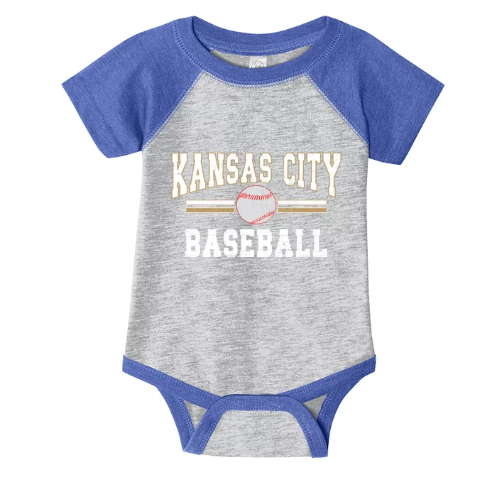 Vintage Team Kansas City Baseball Game Day Great Gift Infant Baby Jersey Bodysuit