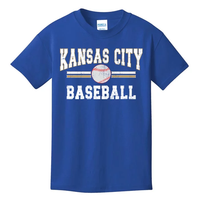 Vintage Team Kansas City Baseball Game Day Great Gift Kids T-Shirt