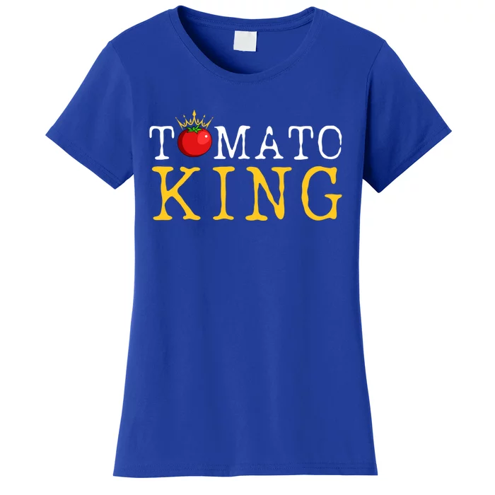 Vintage Tomato King Dad Vegetable Fathers Day Gardener Gift Women's T-Shirt