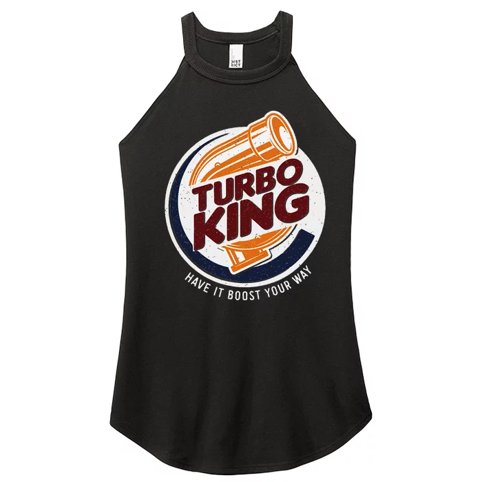 Vintage Turbo King Drag Racing Women’s Perfect Tri Rocker Tank