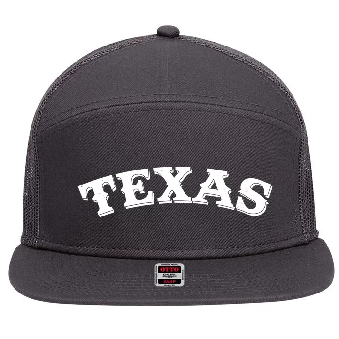 Vintage Texas Logo 7 Panel Mesh Trucker Snapback Hat