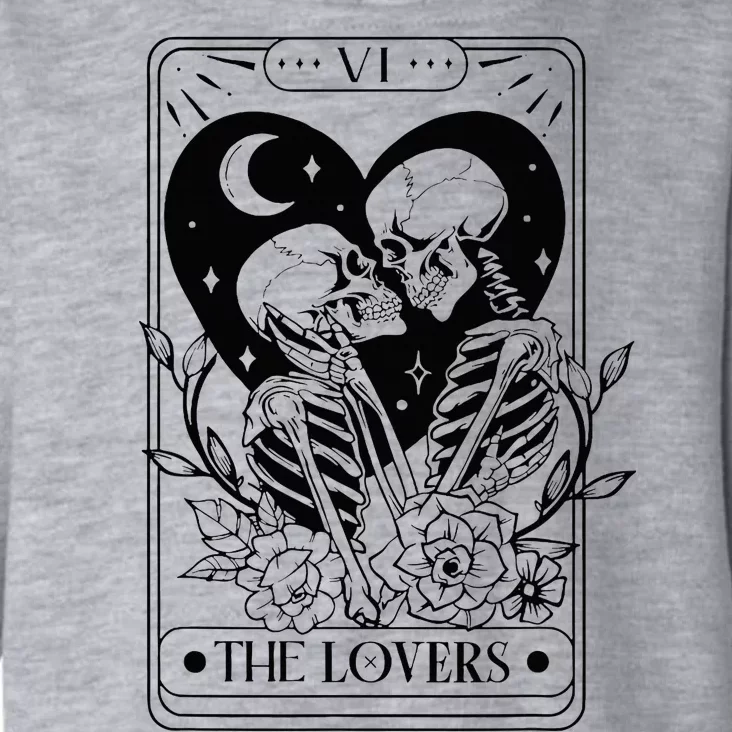 Vintage The Lovers Tarot Card Skeleton Skull Loves Tarot Toddler Hoodie