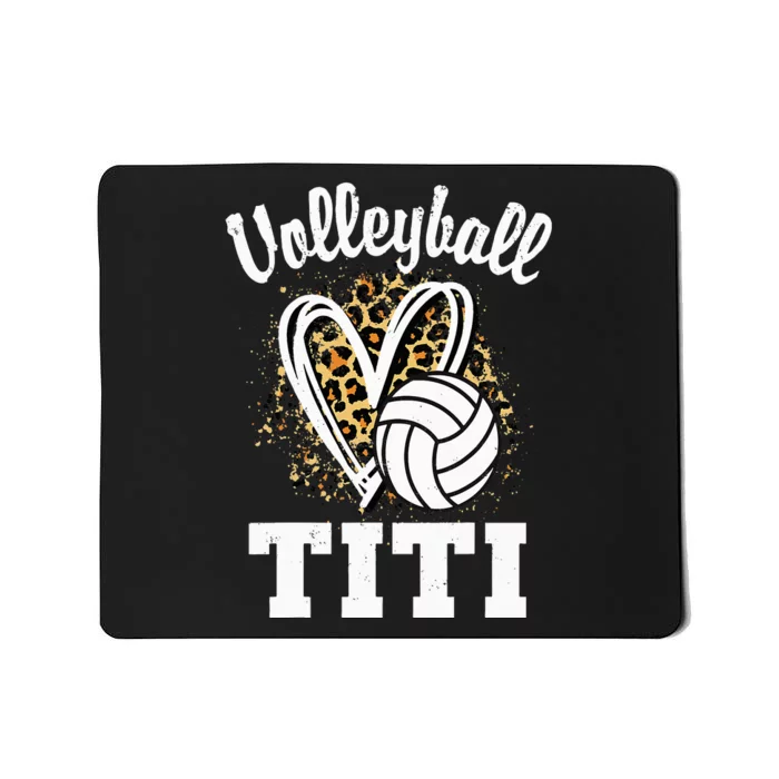 Volleyball Titi Leopard Heart Mousepad