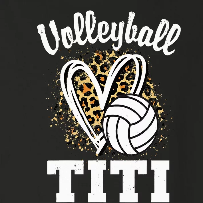 Volleyball Titi Leopard Heart Toddler Long Sleeve Shirt