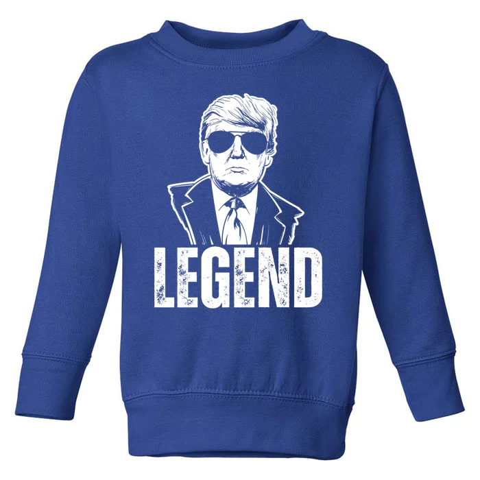 Vintage Trump Legend Save America 2024 Gift Toddler Sweatshirt