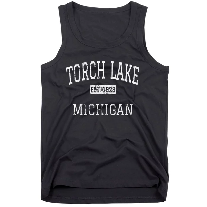 Vintage Torch Lake Michigan Antrim County MI Tank Top