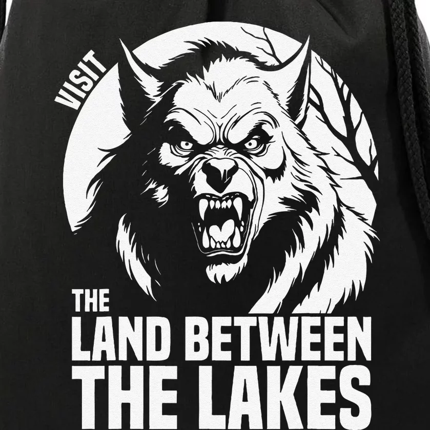 Visit The Land Between The Lakes Werewolf Drawstring Bag