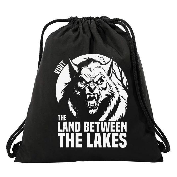 Visit The Land Between The Lakes Werewolf Drawstring Bag