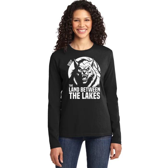 Visit The Land Between The Lakes Werewolf Ladies Long Sleeve Shirt