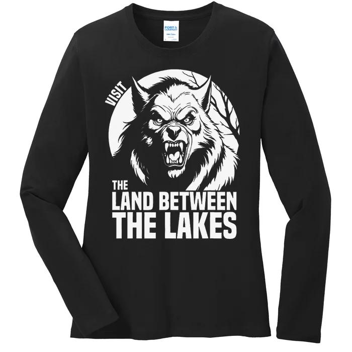 Visit The Land Between The Lakes Werewolf Ladies Long Sleeve Shirt