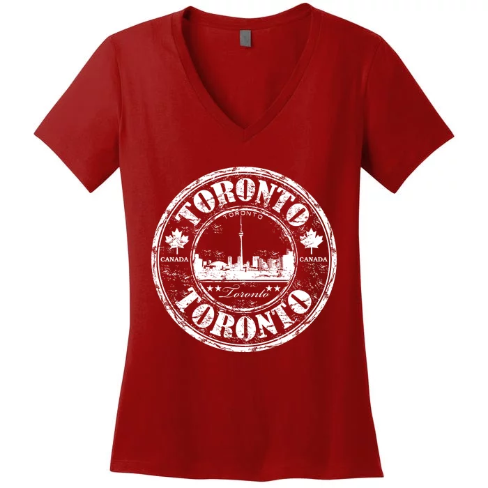 Vintage Toronto Logo Women's V-Neck T-Shirt