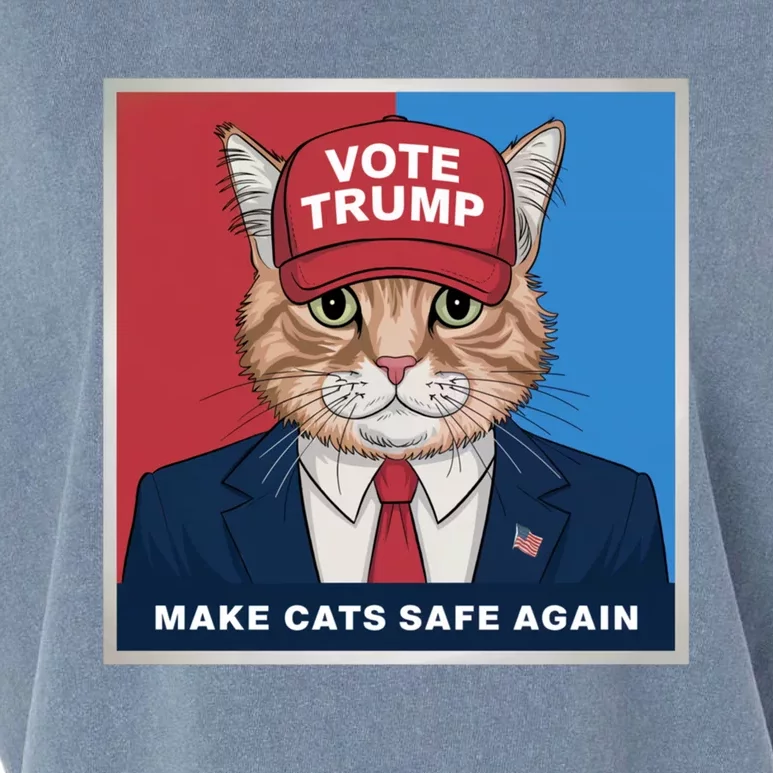 Vote Trump Make Cats Safe Again Republican Democratic Funny Gift Garment-Dyed Women's Muscle Tee