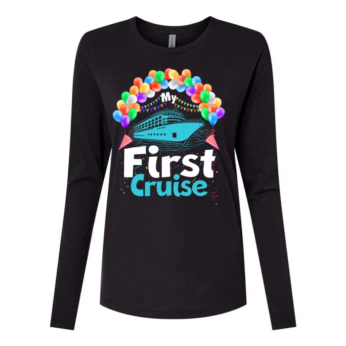 Vacation Time My First Crusie Womens Cotton Relaxed Long Sleeve T-Shirt