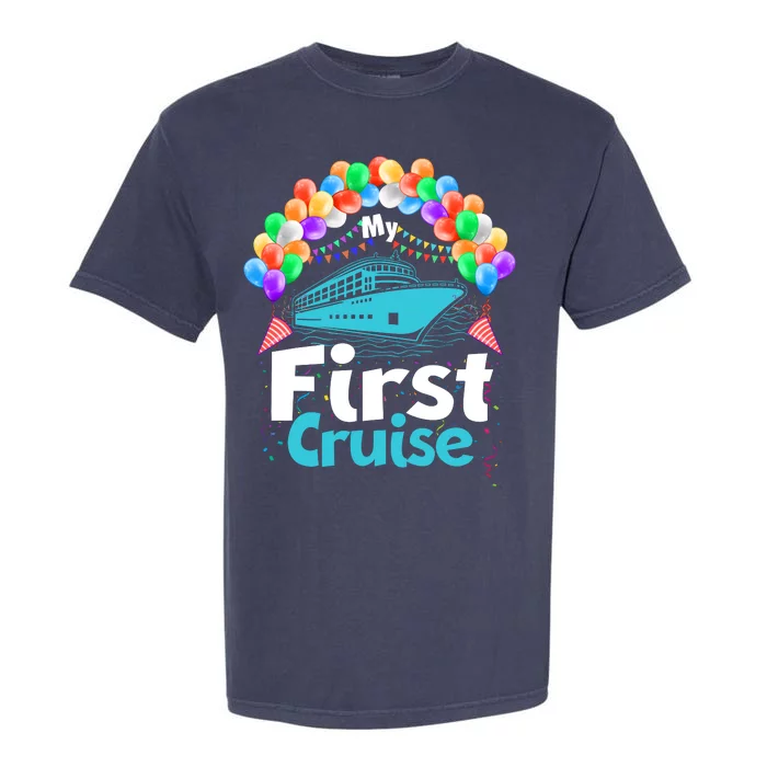 Vacation Time My First Crusie Garment-Dyed Heavyweight T-Shirt