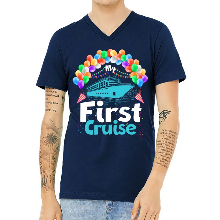 Vacation Time My First Crusie V-Neck T-Shirt