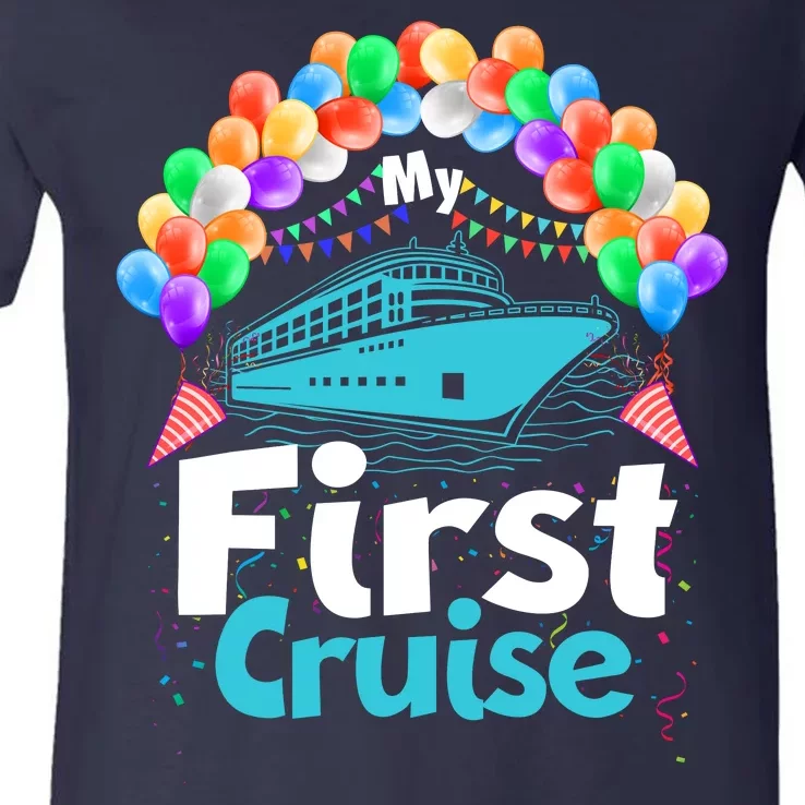 Vacation Time My First Crusie V-Neck T-Shirt