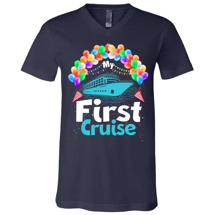 Vacation Time My First Crusie V-Neck T-Shirt